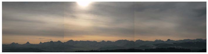 Die Alpen am morgen vom 4. Dezember 08